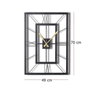 Wallity Reloj de Pared Decorativo de Metal November XL 70x49 cm Negro Elegante para Salón y Dormitorio